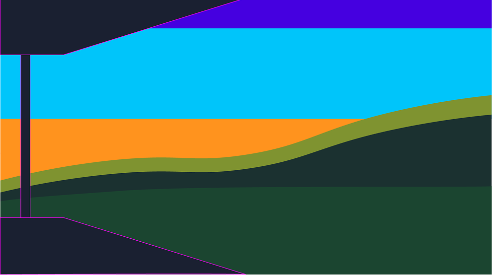 Sunrise graphic with porch silhouette in left
